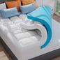 ELEMUSE Twin Size Dual Layer 3 Inch Memory Foam Mattress Topper, 2 Inch Cooling High Density Memory Foam Bed Pad and 1 Inch Plush Feel Pillow Top Mattress Topper Cover for Back Pain Relief