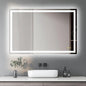 24x36Inch LED Mirror for Bathroom Anti-Fog 3 Colors Dimmable Lighted Mirror Wall Mounted Bathroom Mirror with Lights Horizontal/Vertical Smart Bathroom Mirror