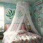 Eimilaly Lace Bed Canopy Mosquito Netting, Princess Bed Canopy for Girls Room Decor, White/Single Door
