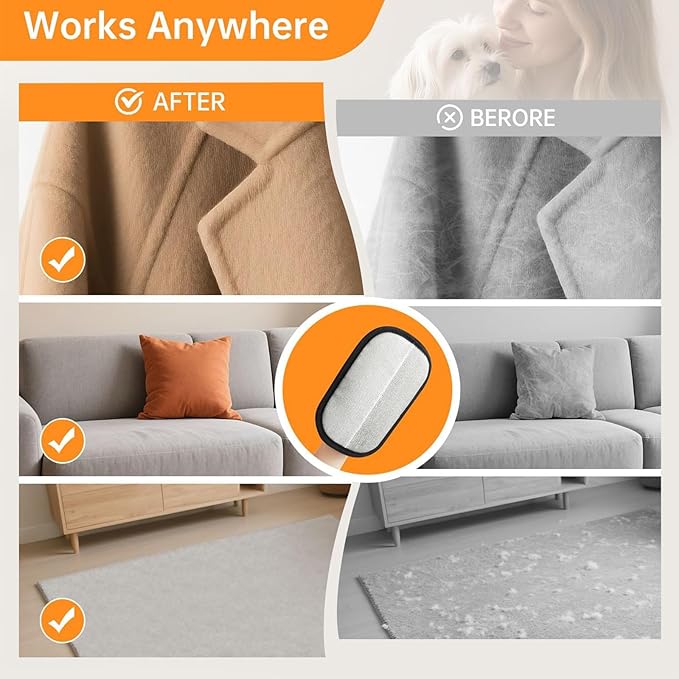 1PC Pet Hair Removal Glove,2025 New Reusable Pet Hair Removal Tool, Suitable for Bed Sheets, Sofas, Clothes, Carpets, Car Seats, and Static Gloves for Dogs and Cats-Mewly Pet