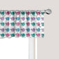 Ambesonne Funny Sloth Window Valance Pack of 2, Colorful Art Repeating Lazy Animal on Plain Backdrop, Rod Pocket Curtain Valances for Kitchen Bedroom, 54" X 18", Dark Seafoam Pink