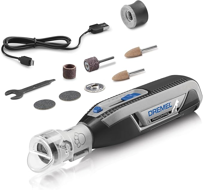 Dremel PawControl 7760-PET Dog Nail Grinder and Trimmer - Cordless & Rechargeable Pet Grooming Tool Kit - Safe for Dogs, Cats, and Small Animals (Amazon Exclusive)-Mewly Pet