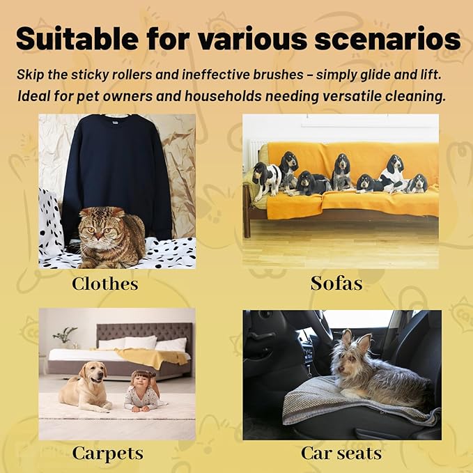 Pet Hair Remover, Brush Pet Hair, Pet Hair Removal Glove, Electrostatic Gloves Pet Hair Removal, Upgrade Reusable for Couch Furniture Carpet (3 PCS)-Mewly Pet