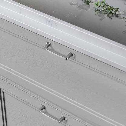 khtumeware 6 Pack 5 Inch Kitchen Cabinet Handles Polished Chrome Cabinet Pulls Drawer Pulls Kitchen Cabinet Hardware Kitchen Handles for Cabinets Cupboard Handles Drawer Handles