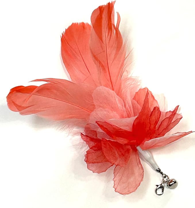 Interactive Cat Teaser Wand with Feather Attachments, Multi-Color Toys, 8 Piece Set-Mewly Pet