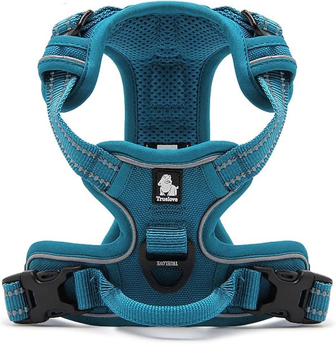 TRUE LOVE Truelove Adjustable No-Pull Dog Harness Reflective Pup Vest Harnesses Comfortable Control Brilliant Colors TLH5651(Blue,S)-Mewly Pet