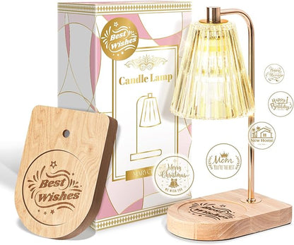 Marycele Candle Warmer Lamp with Timer, Unique Thanksgiving Gifts for Women Girls Sister Teacher with Best Wishes, Wax Melts Warmer for Jar Candles