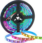 SEZO WS2812B ECO LED Strip Light 16.4FT/5M 60Pixels/m 300Pixels Individually Addressable Programmable 5050SMD Digital RGB Alloy Wires Flexible Dream Color IP65 Waterproof PCB Black DC5V