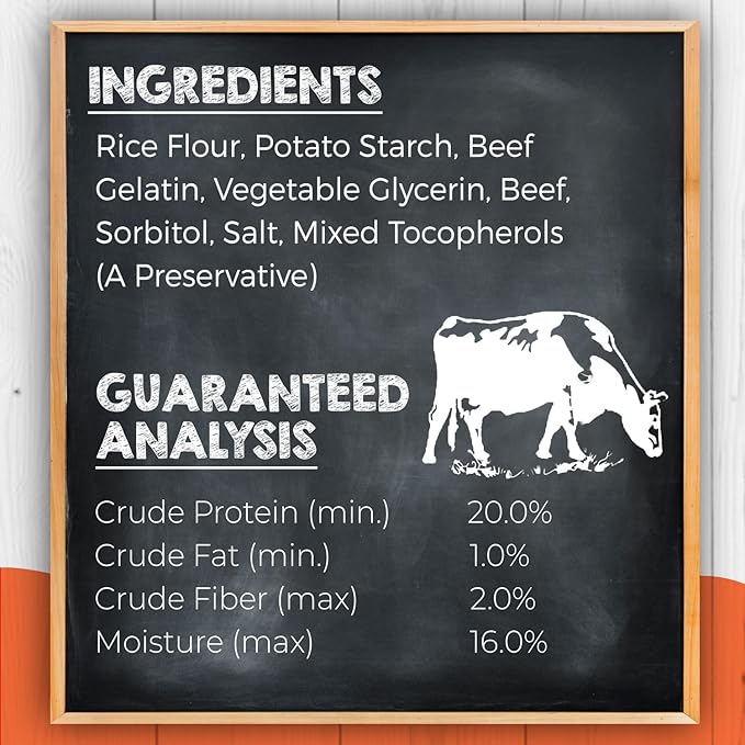 Canine Naturals Beef Chew - Rawhide Free Dog Treats - Made with Real Beef - Poultry Free Recipe - All-Natural and Easily Digestible - 5 Pack of 7 Inch Large Rolls for Dogs 50-75lb-Mewly Pet