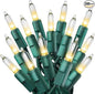 PREXTEX 200 Count Clear Christmas Tree Lights - 40 ft Warm Fairy String Lights with Green Wire - Indoor and Outdoor Mini Light for Christmas, Holiday Decorations, Trees, Fences, Patios and More