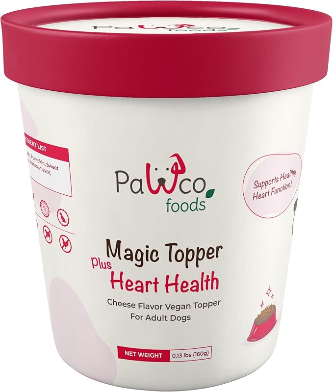 PawCo Magic Topper Heart Health - Dog Food Topper with Taurine, Grain-Free Meal Enhancer for Energy Support, 160g-Mewly Pet