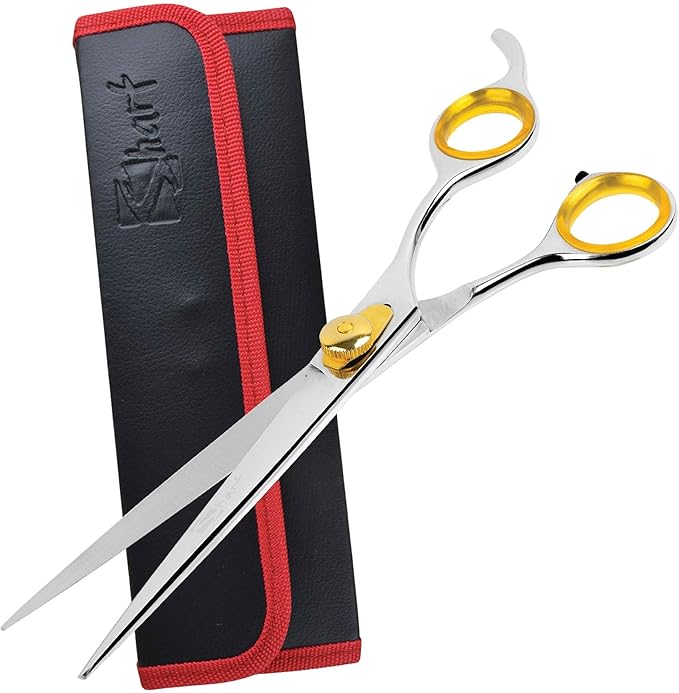 Sharf Gold Touch 440c Japanese Stainless Steal Pet Grooming Shear, 8.5 Inch Straight-Mewly Pet