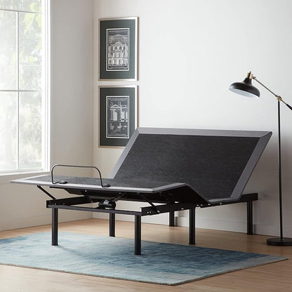 Lucid L150 Adjustable Base – Bed Frame with Head and Foot Incline – Wireless Remote Control – Premium Quiet Motor, Full size