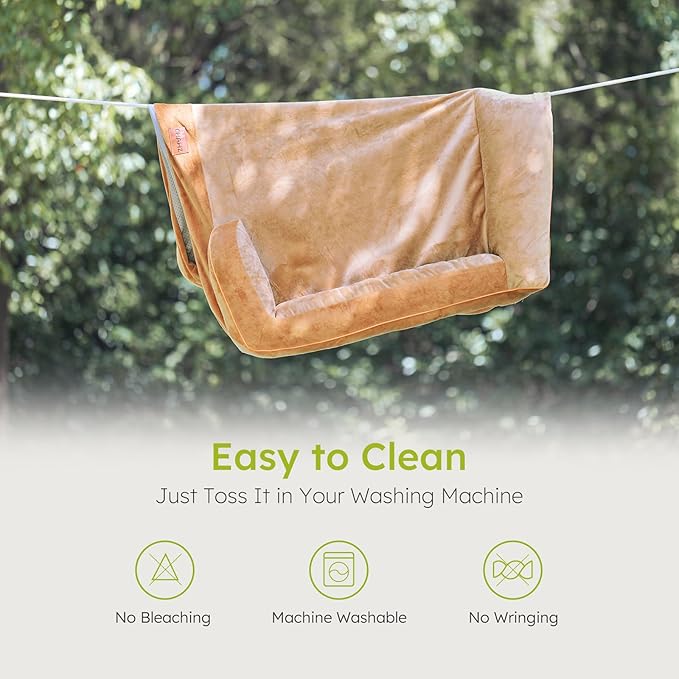 Extra Large Dog Bed, Orthopedic Dog Beds with Cooling Gel Memory Foam, Waterproof XL Pet Bed with Removable Washable Cover, 42" Pet Sofa Couch Dutch Velvet with Bone Toy, Brown-Mewly Pet