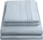 Twin Sheets - Breathable Luxury Sheets with Full Elastic & Secure Corner Straps Built In - 1800 Supreme Collection Extra Soft Deep Pocket Bedding Set, Sheet Set, Twin, Misty Blue