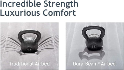 Intex Comfort Dura-Beam Airbed Internal Electric Pump Bed Height Elevated (2020 Model)