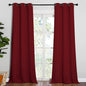 NICETOWN Burgundy Red Blackout Drapes - Window Treatment Light Blocking Privacy Curtain Panels for Christmas Window Decoration (Set of 2, 42 inches by 95-inch)