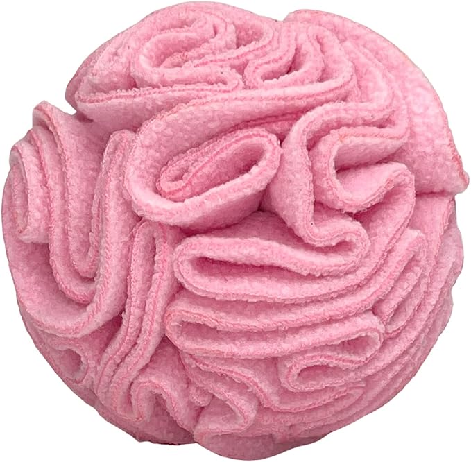 Puppy and Small Breed Snuffle Interactive Foraging Dog Puzzle Ball Toy Pink-Mewly Pet