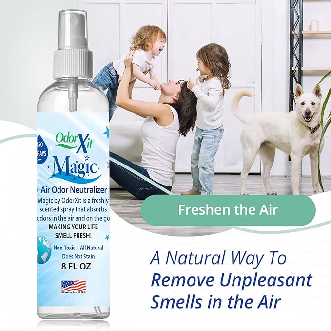 Odor Eliminator Concentrate (4oz) + Magic Air Odor Neutralizer Spray (8oz) – Natural & Safe Odor Removal for Pets, Home & On-the-Go-Mewly Pet