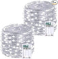 2 Pack 60 LED Christmas Fairy Lights Battery Operated with Timer, 20FT Waterproof Twinkle Lights Indoor Outdoor, String Lights for Bedroom, Wedding, DIY, Centerpiece, Christmas Decorations(Cool White)