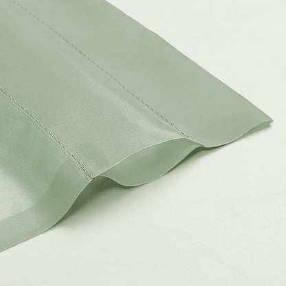 OVZME 2 Panels Sheer Sage Green Curtains 54 Inches Length Window Treatment for Kitchen, Elegant Airy Transparent Curtain Draperies Rod Pocket for Kids Living Room, Each 42 Width 54 Length