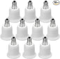 JACKYLED 10-Pack E12 to E26 E27 Adapter Chandelier Light Socket E12 to Medium Socket E26 E27 Converter Bulb Base Adapter Converter