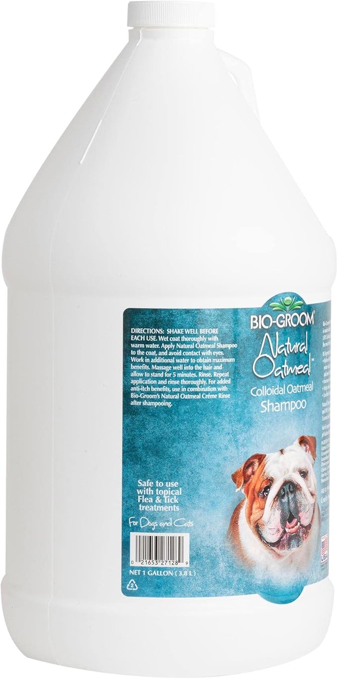 Bio-Groom Oatmeal Dog Shampoo – for Allergies and Itching, Cruelty-Free, Dog Bathing Supplies, Puppy Shampoo for Sensitive Skin, Made in USA, Anti-Itch Dog Products – 1 Gallon-Mewly Pet