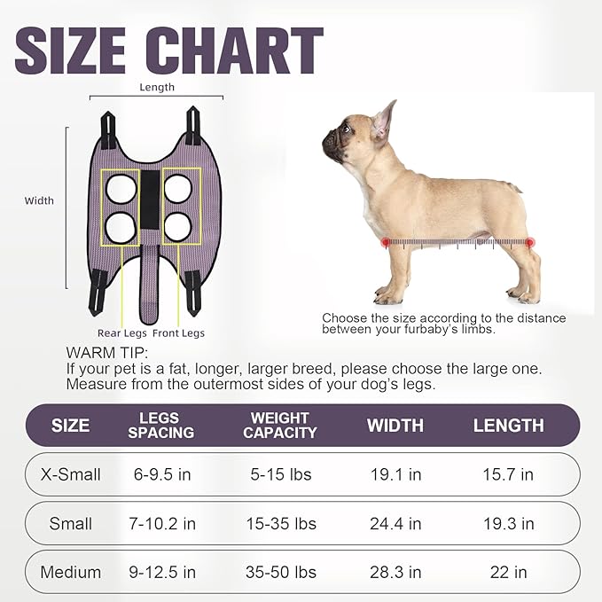 PAWCHIE Dog Grooming Hammock Harness for Dogs & Cats with Pet Nail Clipper Trimmer- Breathable Cat Hanger Sling for Trimming Clipping Nails-Dog Hammock Restraint Bag for Small Medium Large Dog, Pink M-Mewly Pet