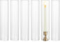 NUPTIO Hurricane Candle Holder Fluted: 2.5 x 12 inches Ribbed Glass Shade for Candlestick - Bulk Decorative Bottomless Cylinder Taper Candle Cover for Outdoor Table Centerpiece