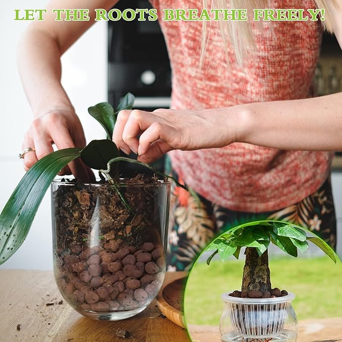 Halatool 6LB Natural Expanded Clay Pebbles for Plants 4mm-16mm Hydro Balls for Aquarium Indoor Potted Plants Premium Hydroponic Growing Media Clay Balls for Hydroponics Aquaponics-Mewly Pet