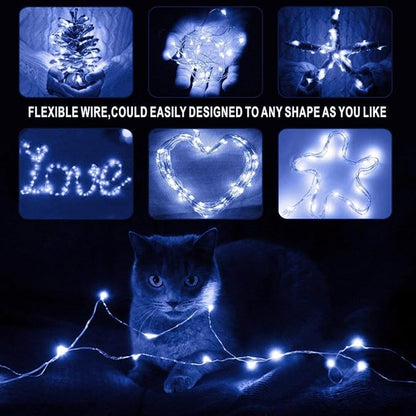 led Fairy Lights Waterproof 16.4ft String Lights Battery Operated for Wedding, Home, Garden, Party, Christmas Decoration, White