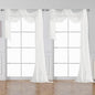 OVZME White Sheer Window Curtains 144 inch Extra Long 2PCS, Airy Scarf Drapes Backdrop Translucent Window Treatments for Canopy Bed/Wedding/Living Room/Bedroom/Anniversary, 12FT L