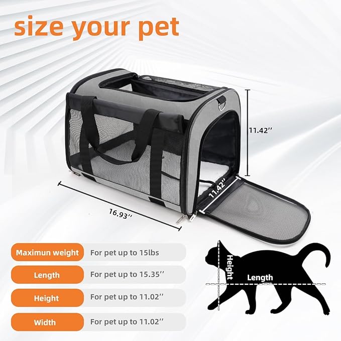 TWDEPART Cat Carrier Backpack - Multifunctional, Firm & Foldable with Roll-Up Shade, Breathable Design Includes Collapsible Bowl & Cushion (Grey)-Mewly Pet