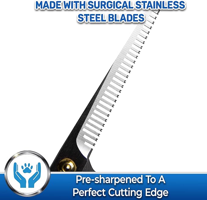 Pet Magasin Pet Thinning Shears - Professional Thinning Scissors with Toothed Blade-Mewly Pet
