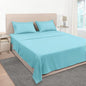 Mejoroom Queen Size Sheet Set - Hotel Luxury 1800 Bedding Sheets & Pillowcases - Deep Pocket Fitted Sheet, Soft, Breathable, Wrinkle & Fade Resistant - 4 Piece (Queen, Baby Blue)