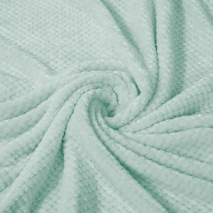 Exclusivo Mezcla Fleece Throw Blanket Extra Large, Super Soft and Warm Blankets for Couch, Sofa and Bed Waffle Textured, Cozy, Fuzzy and Lightweight (Mint Green, 50x70 Inches)