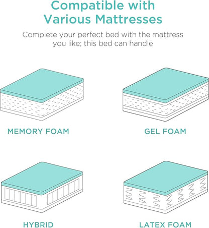 Best Choice Products Ergonomic Full Size Adjustable Bed Frame, Electric Base w/Wireless Remote Control, Nightlight, Massager, 2 USB Ports