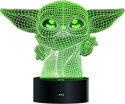 MOSSOM 2 Bases 5 Patterns Star Wars Gifts 3D Illusion Lamp - Star Wars Toys LED Night Light for Kids Room Decor, 7 Color Change, Cool Gifts for Men, Women, Boys, Girls
