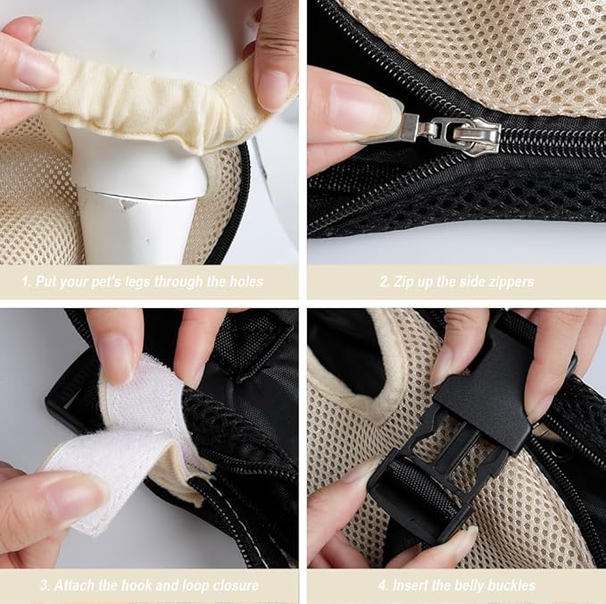 FEimaX Dog Carrier Backpack Pet Legs Out Front Cat Travel Bag, Adjustable Puppy Backpacks Carriers Hands-Free for Small Medium Dogs Cats Hiking Traveling Camping Daily Walking-Mewly Pet