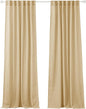 Semi Sheer Curtains for Bedroom - Linen Texture Sheer Privacy for Home Theater Backdrop Diffuse Sunlight Exposure for Sunroom Balcony Terrace, Beige, Wide 52 x Long 90, Set of 2