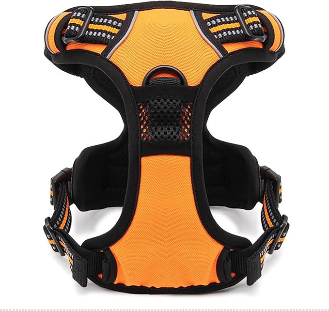 TRUE LOVE Truelove Adjustable No-Pull Dog Harness Reflective Pup Vest Harnesses Comfortable Control Brilliant Colors TLH5651(Orange,L)-Mewly Pet