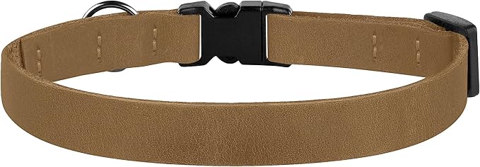 Breakaway Cat Collar Leather with Removable Bell - 13 Colors Available - Soft Adjustable Girl Boy Safety Lightweight Pet Kitten Collars Pink Brown Blue Green Red Orange Black (Brown)-Mewly Pet