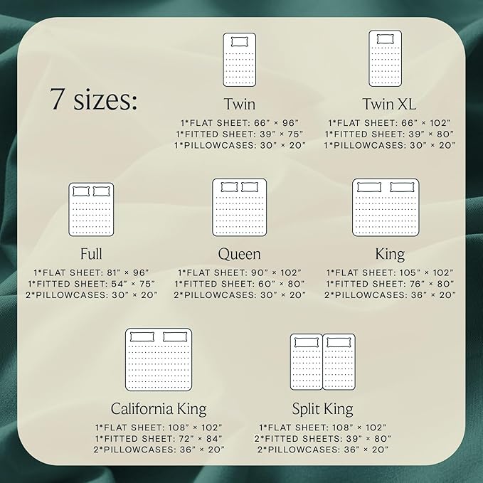 LuxClub 4 PC California King Sheet Set, Breathable Luxury Bed Sheets, Deep Pockets Wrinkle Free Cooling Sheets Machine Washable Hotel Bedding Silky Soft - Emerald Cal King