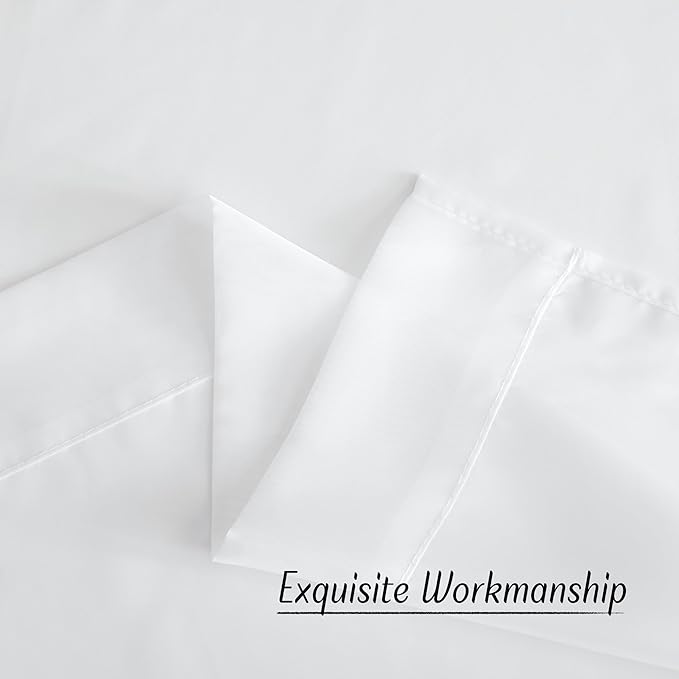 NICETOWN White Sheer Curtains & Drapes 96 inches Long for Living Room - Grommet Top Solid Lightweight & Airy Gauzy Window Treatments with Light Filtering for Bedroom, 2 Panels, W54 x L96