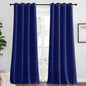 NICETOWN Navy Blue Blackout Curtains 90 inches Length for Living Room, 2 Panels, 55" Wide, Thermal Insulated Long Drapes for Large Window