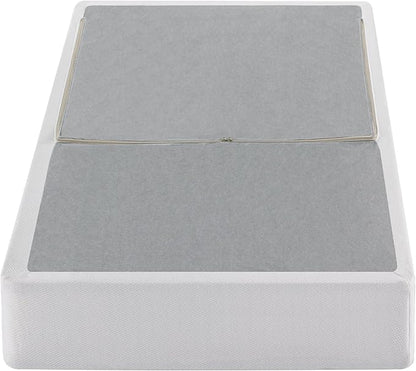 ZINUS 9 Inch Box Spring with Cover, No Assembly Mattress Foundation, Sturdy Metal Structure, Twin XL, White