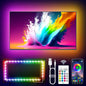 TV LED Lights, 13.1ft LED Lights for 43-65in TVs, RGB TV Backlight Behind with Music Sync Bluetooth APP and Remote Control Strip Light USB Powered for Bedroom Gaming Room Decor