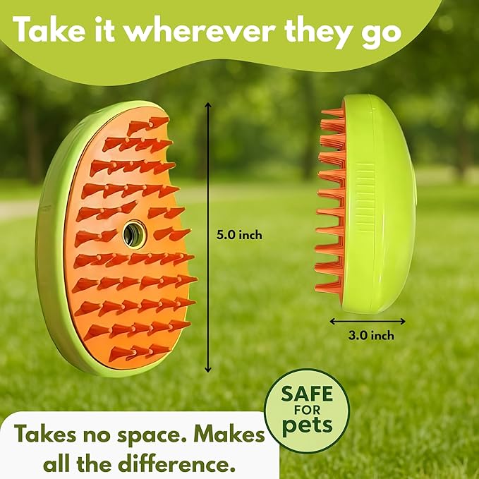 Cat Brush with Steam – Steam Cat Brushes for Indoor Cats | Pet Spray Hair Removal Comb & Relaxing Grooming Tool for Calmer, Happier Cats-Mewly Pet