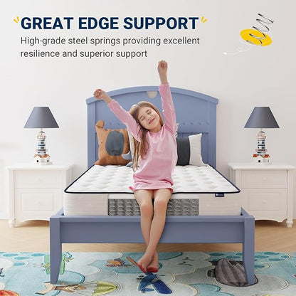Avenco 8 Inch Twin XL Mattress, Twin Bed Mattresses in a Box, Medium Soft, Breathable Fabric Cover & Adaptive Support, CertiPUR-US Certified, Twin XL Size Mattress in Guest and Kids Bedroom