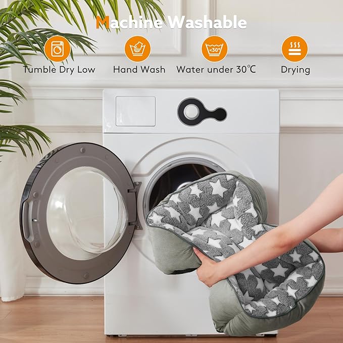 SIWA MARY Dog Bed Medium Size Dog,Waterproof Dog Sofa Beds,Comfort Dog Beds for Medium Dogs with Non-Slip Botttom,S Plus(25"x21"x8") Dark Grey-Mewly Pet